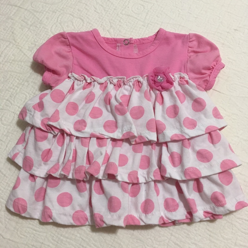 12m (4/$20) Oodles of Ruffles Polka Dot Dress